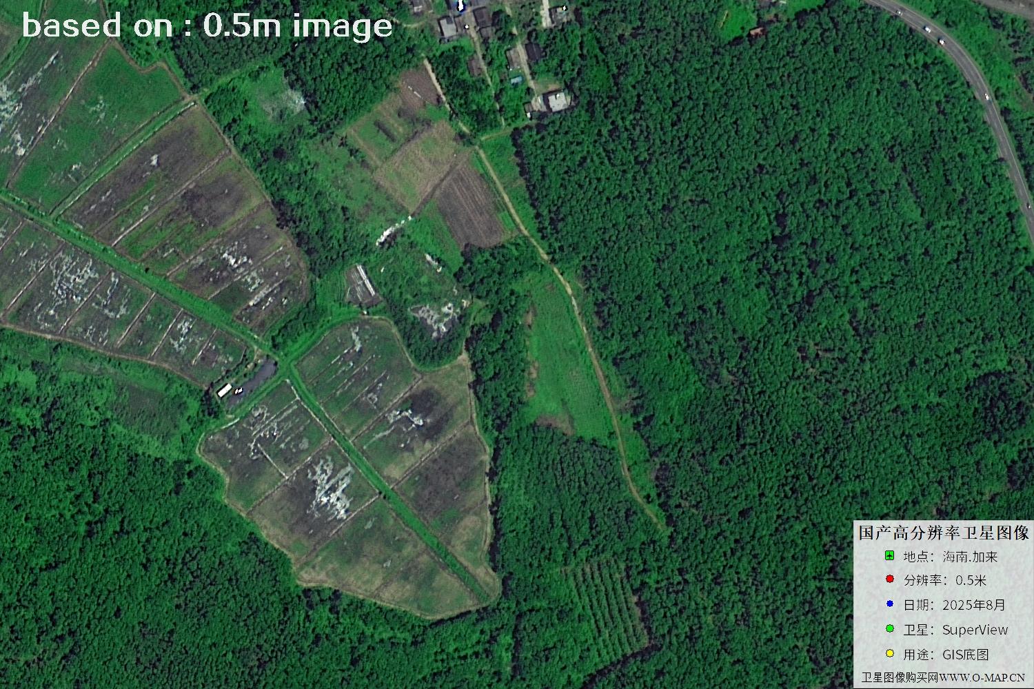 海南加来2025年最新0.5米SuperView卫星图像