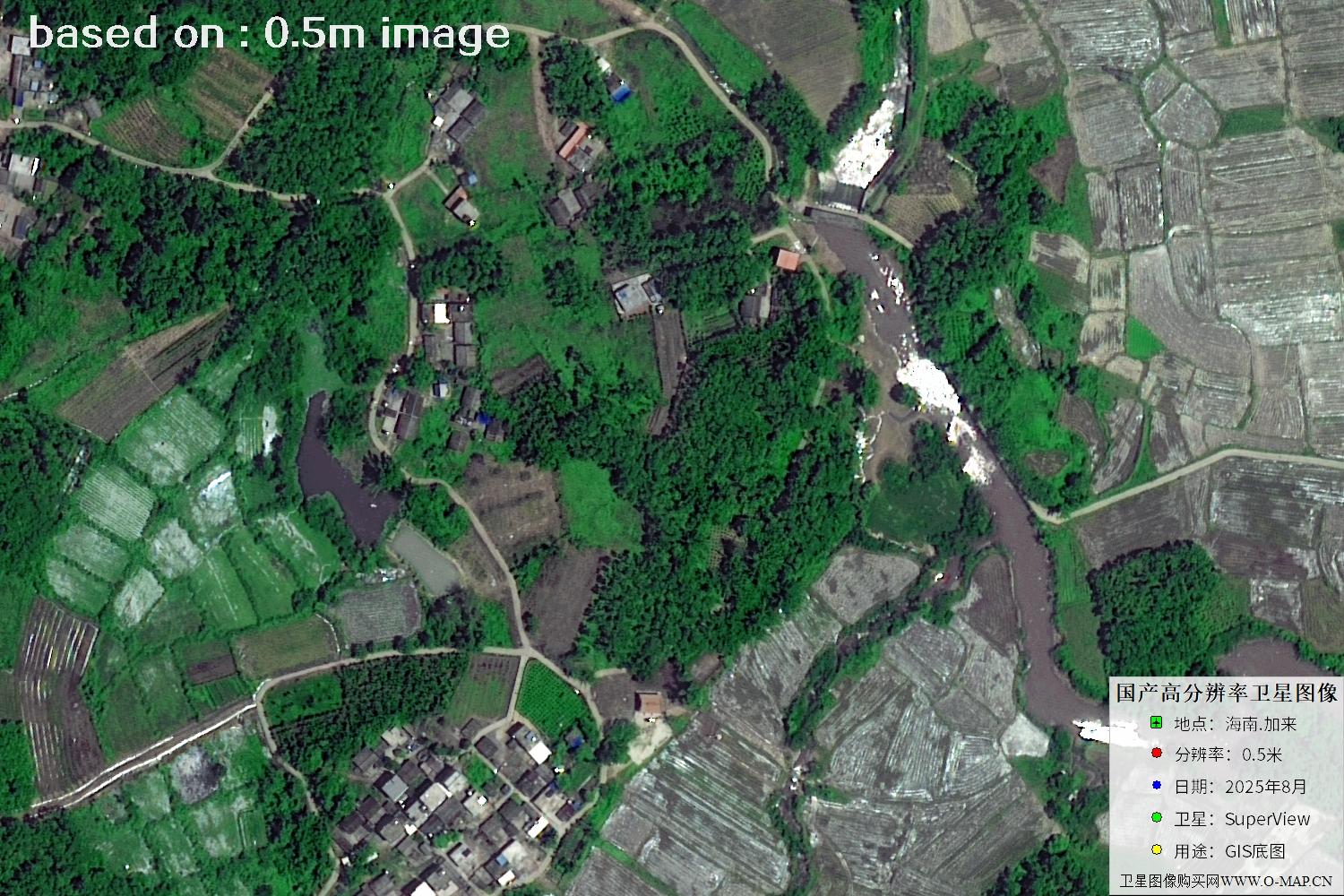 海南加来2025年最新0.5米SuperView卫星图像