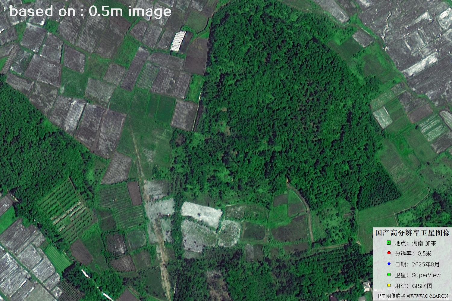 海南加来2025年最新0.5米SuperView卫星图像