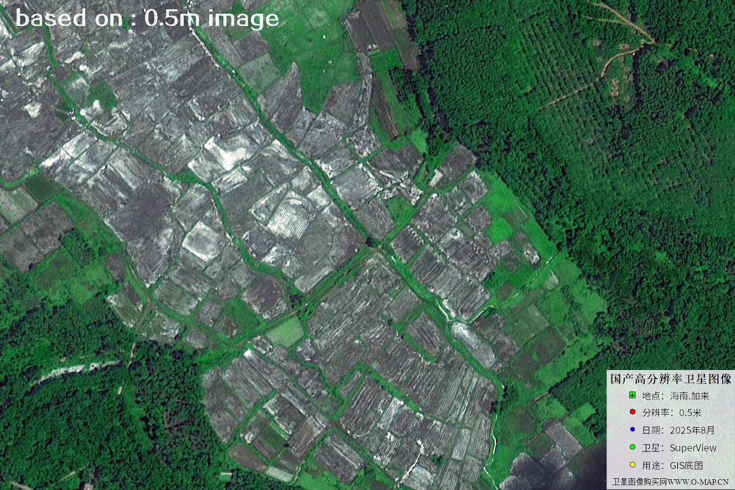 海南加来2025年最新0.5米SuperView卫星图像
