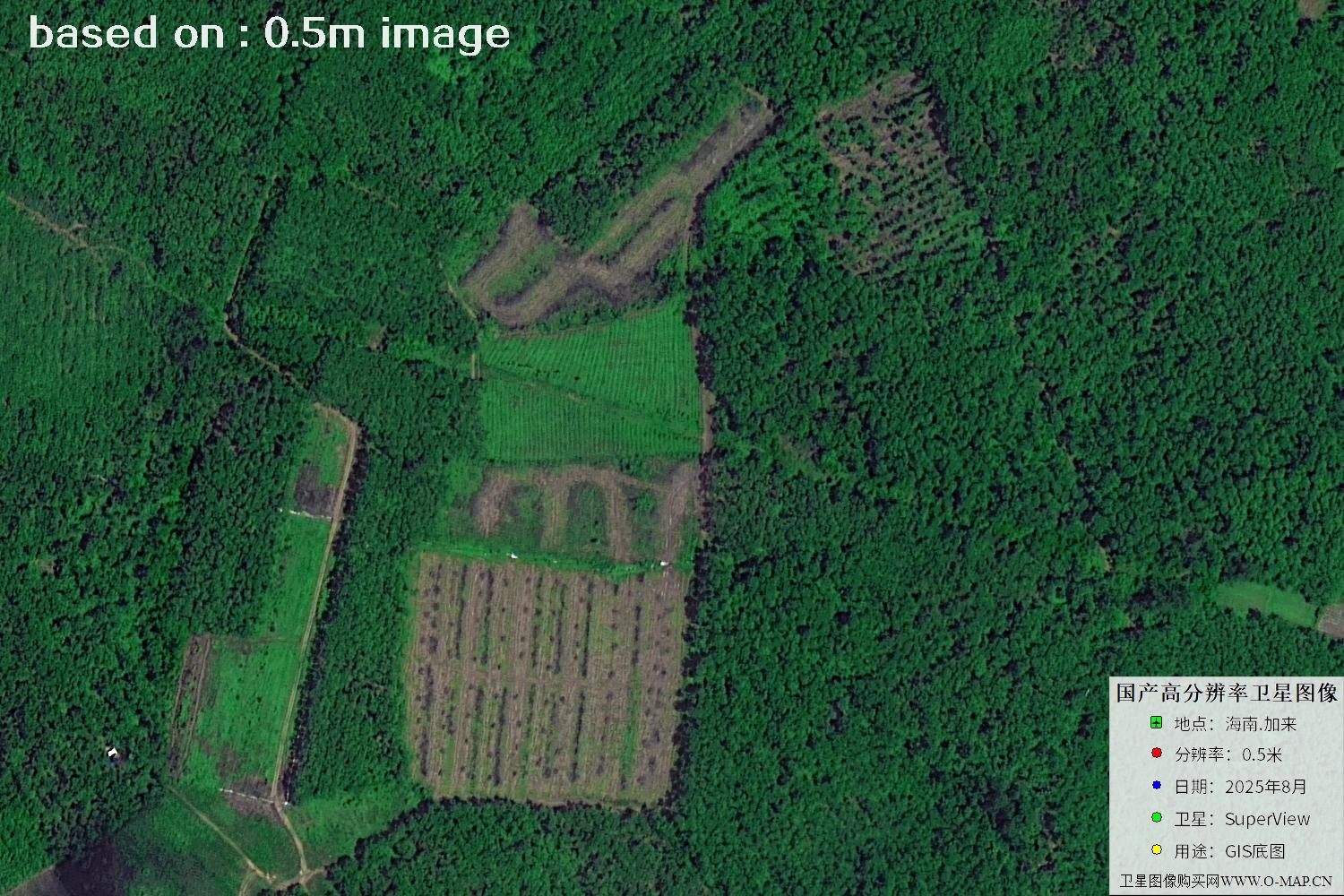 海南加来2025年最新0.5米SuperView卫星图像