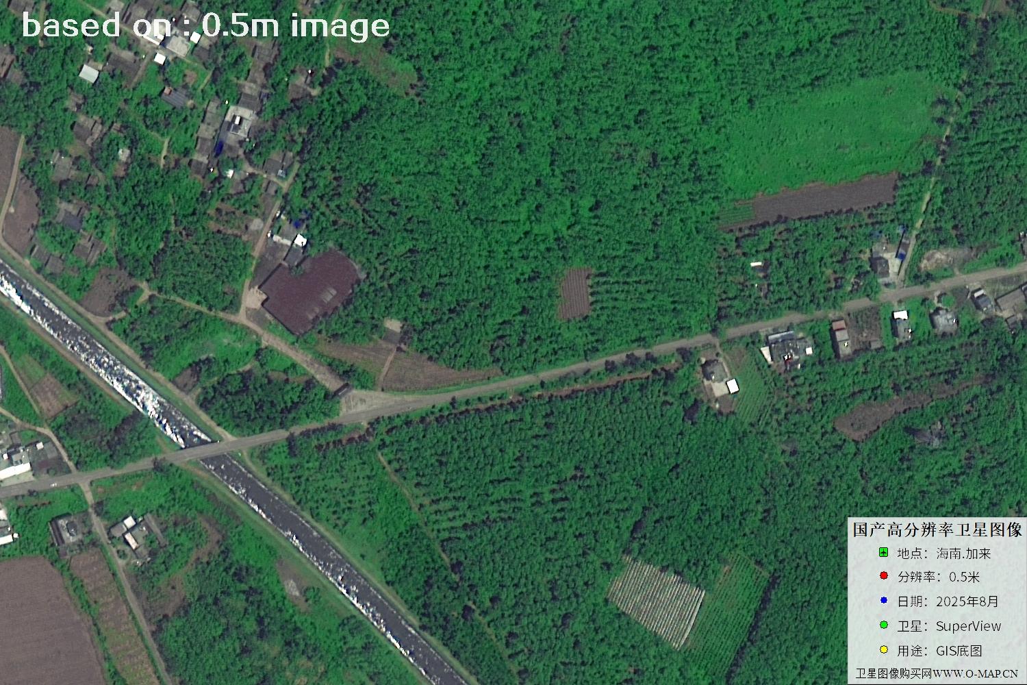 海南加来2025年最新0.5米SuperView卫星图像