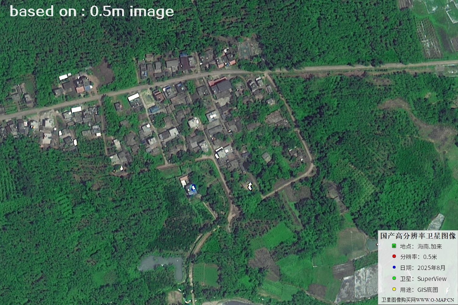 海南加来2025年最新0.5米SuperView卫星图像