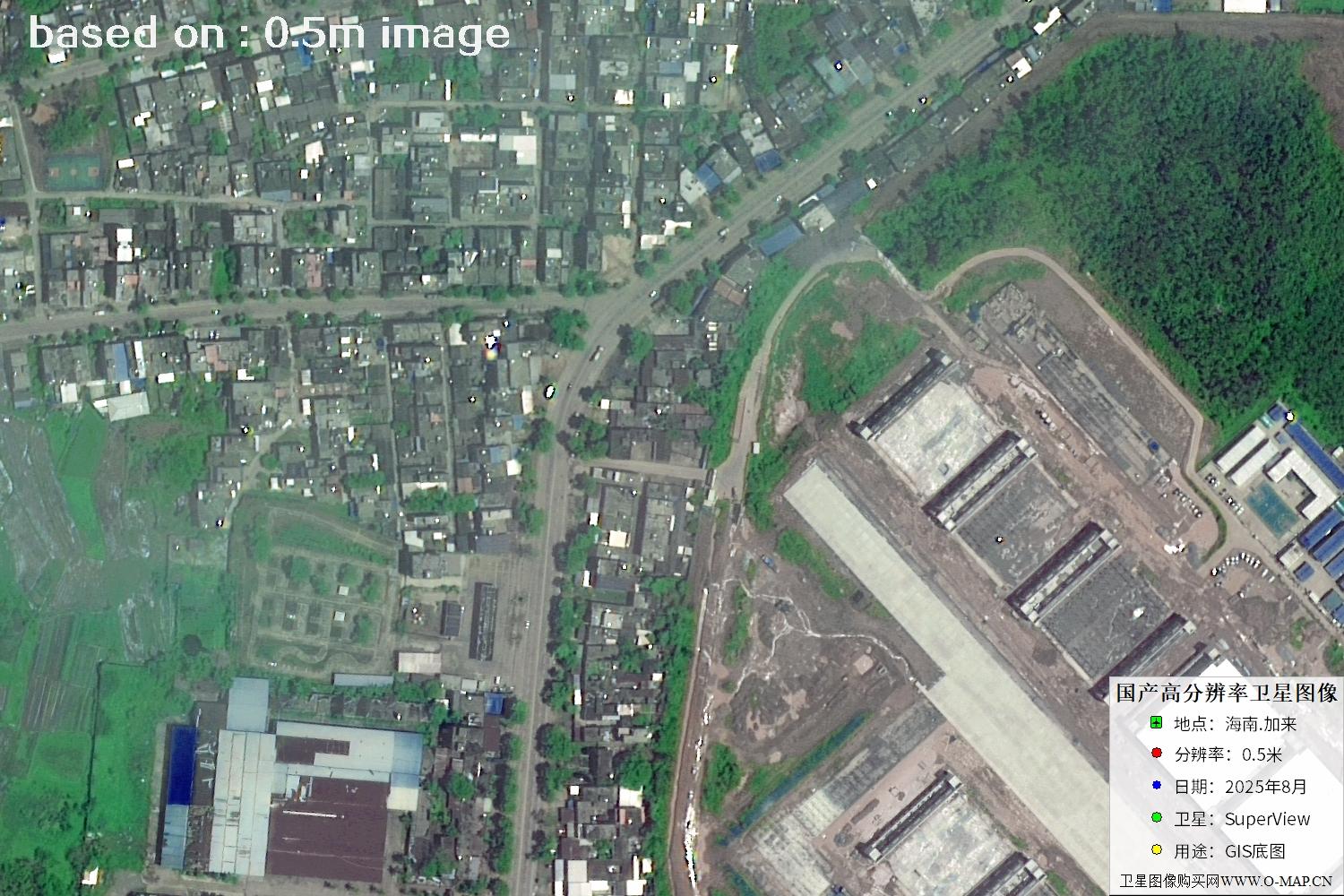 海南加来2025年最新0.5米SuperView卫星图像
