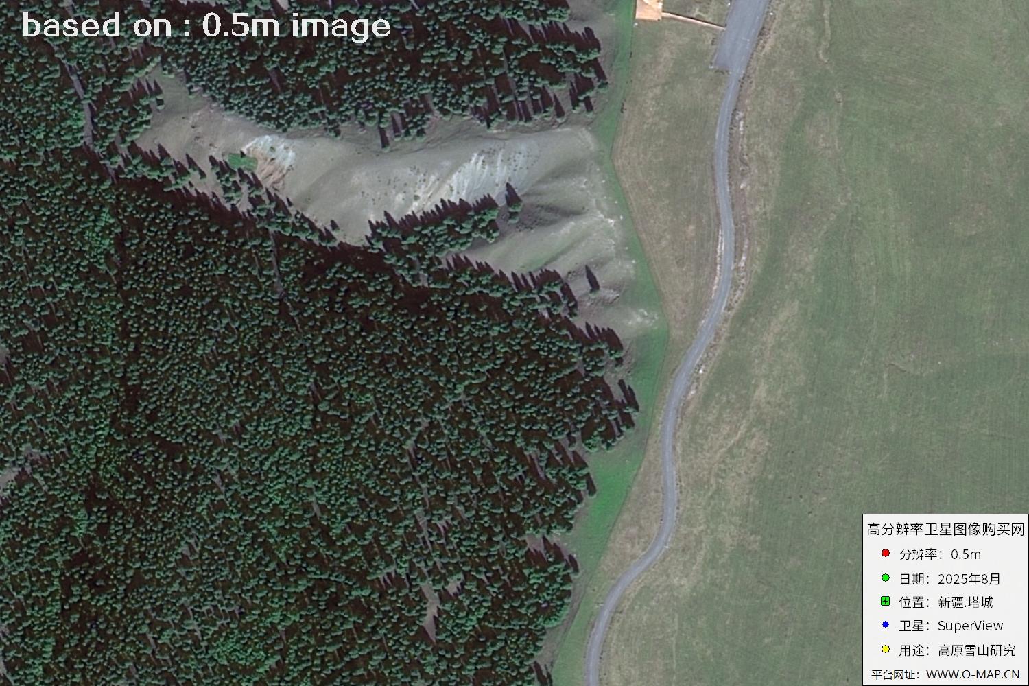 高景卫星拍摄的新疆塔城0.5米卫星图像
