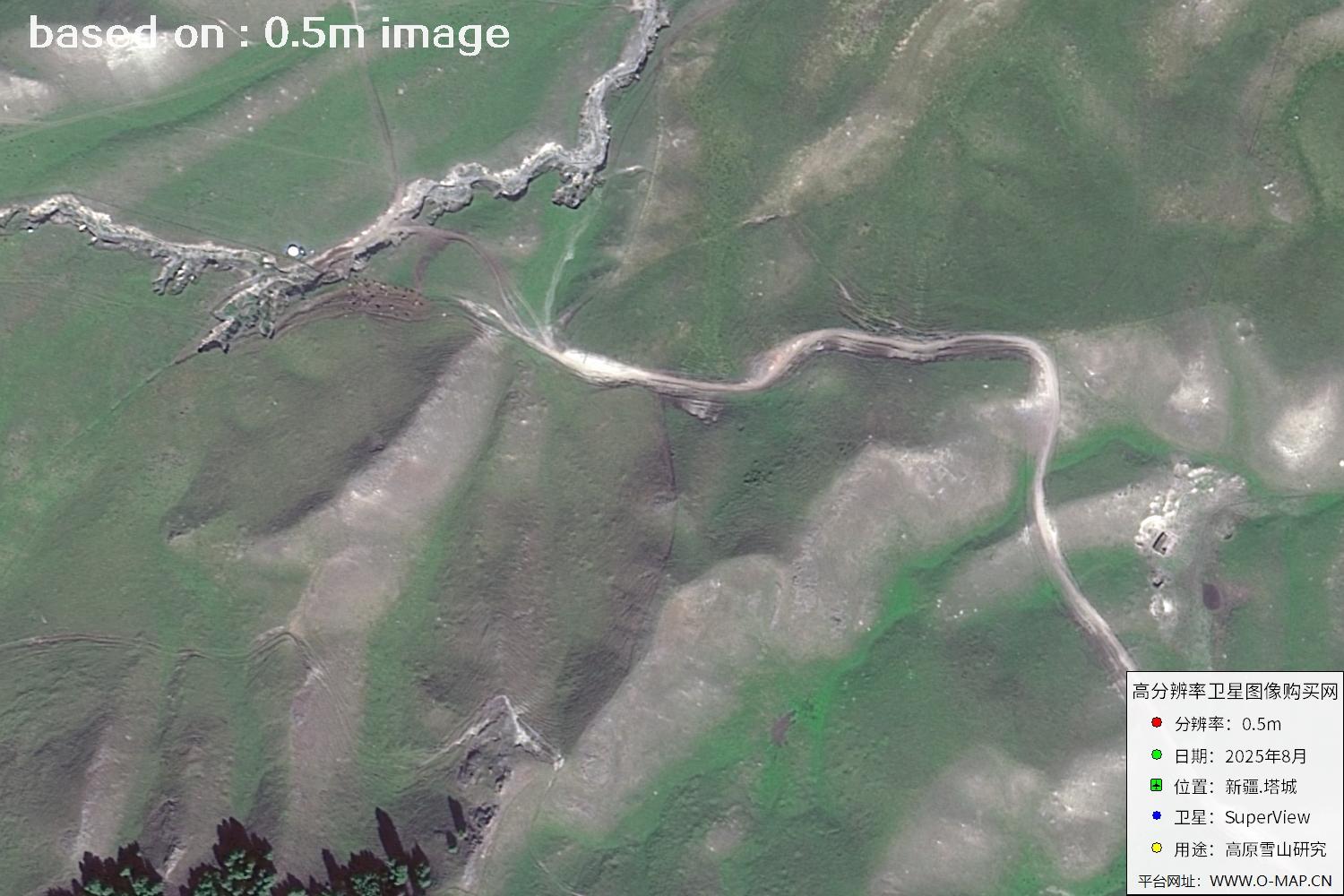 高景卫星拍摄的新疆塔城0.5米卫星图像