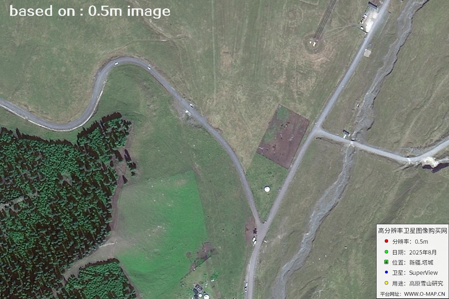 高景卫星拍摄的新疆塔城0.5米卫星图像