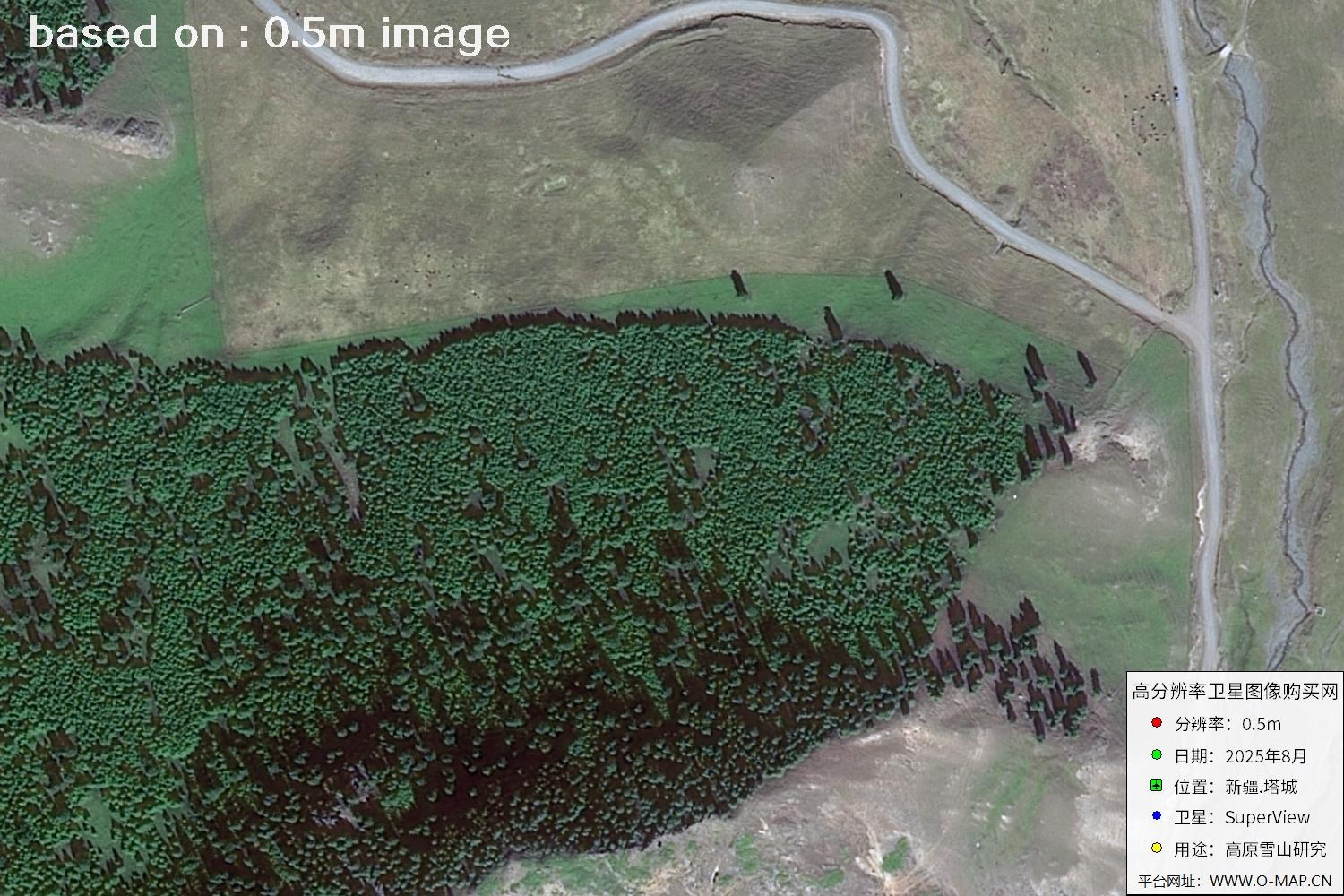 高景卫星拍摄的新疆塔城0.5米卫星图像