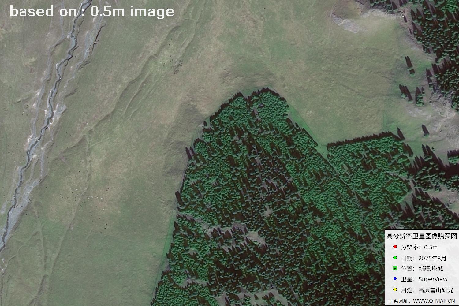 高景卫星拍摄的新疆塔城0.5米卫星图像