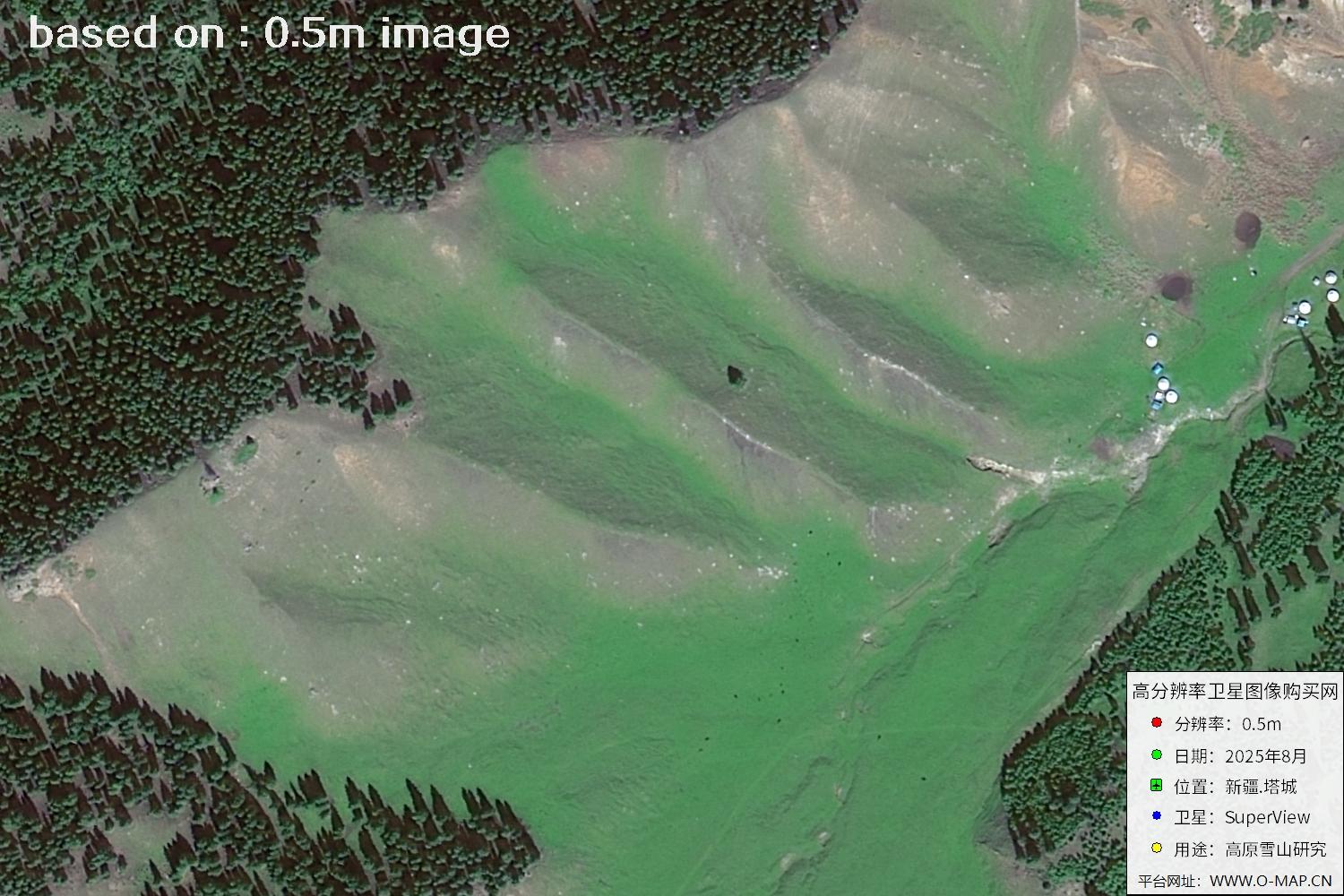 高景卫星拍摄的新疆塔城0.5米卫星图像