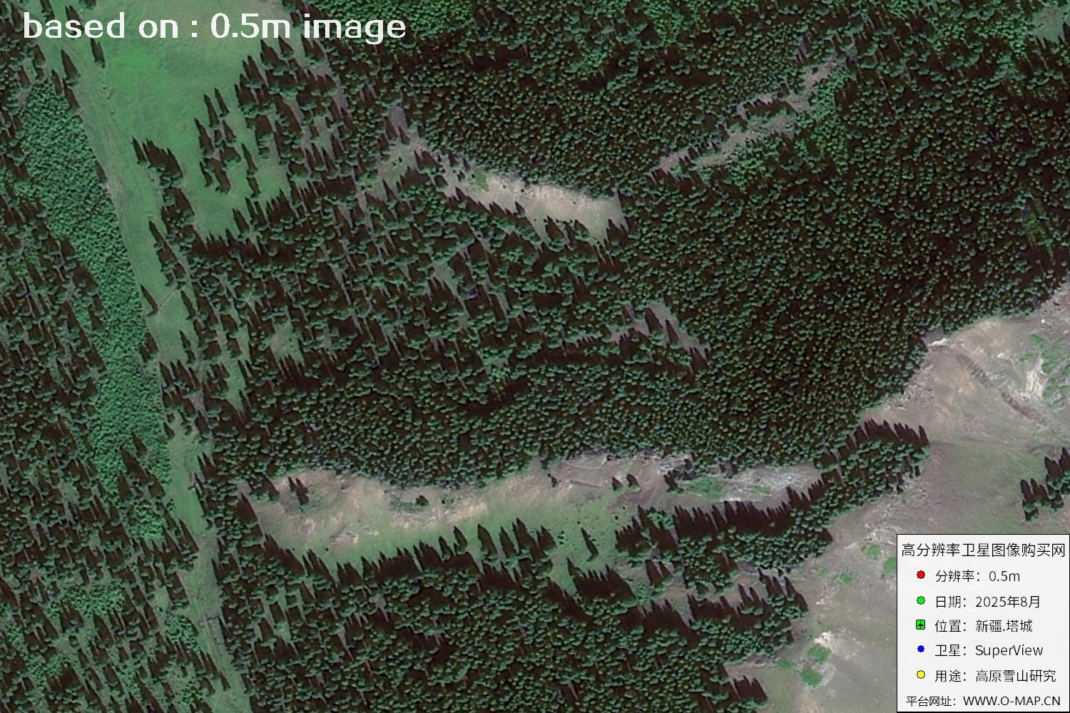 高景卫星拍摄的新疆塔城0.5米卫星图像