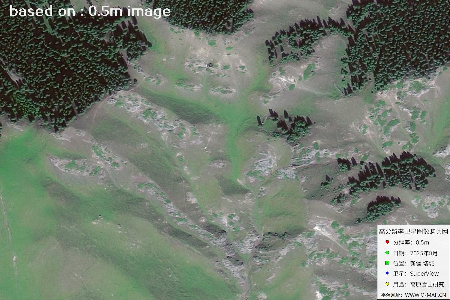 高景卫星拍摄的新疆塔城0.5米卫星图像