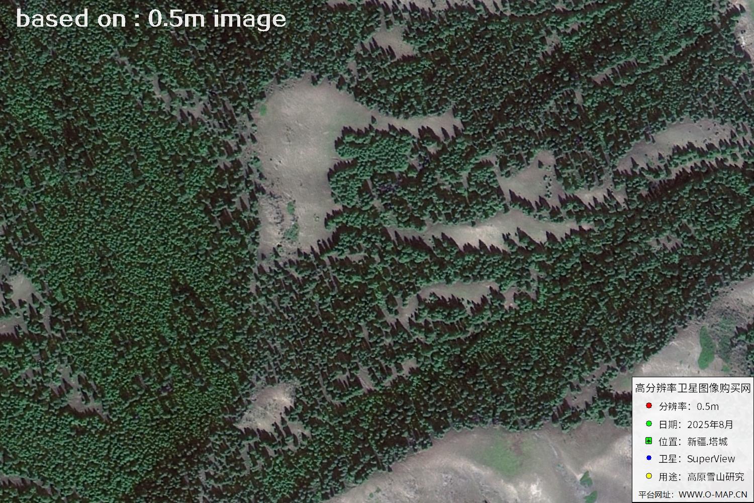 高景卫星拍摄的新疆塔城0.5米卫星图像