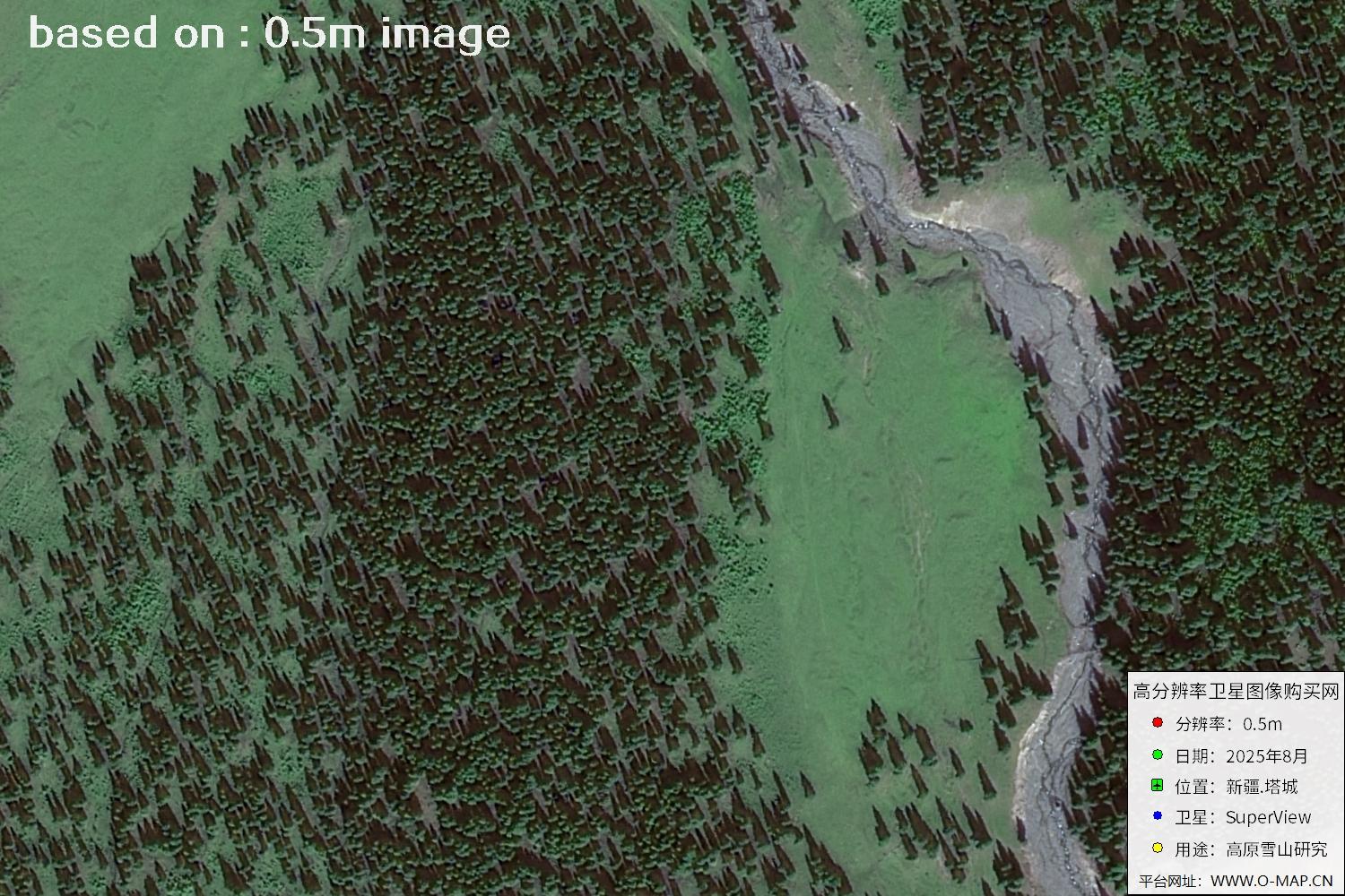 高景卫星拍摄的新疆塔城0.5米卫星图像