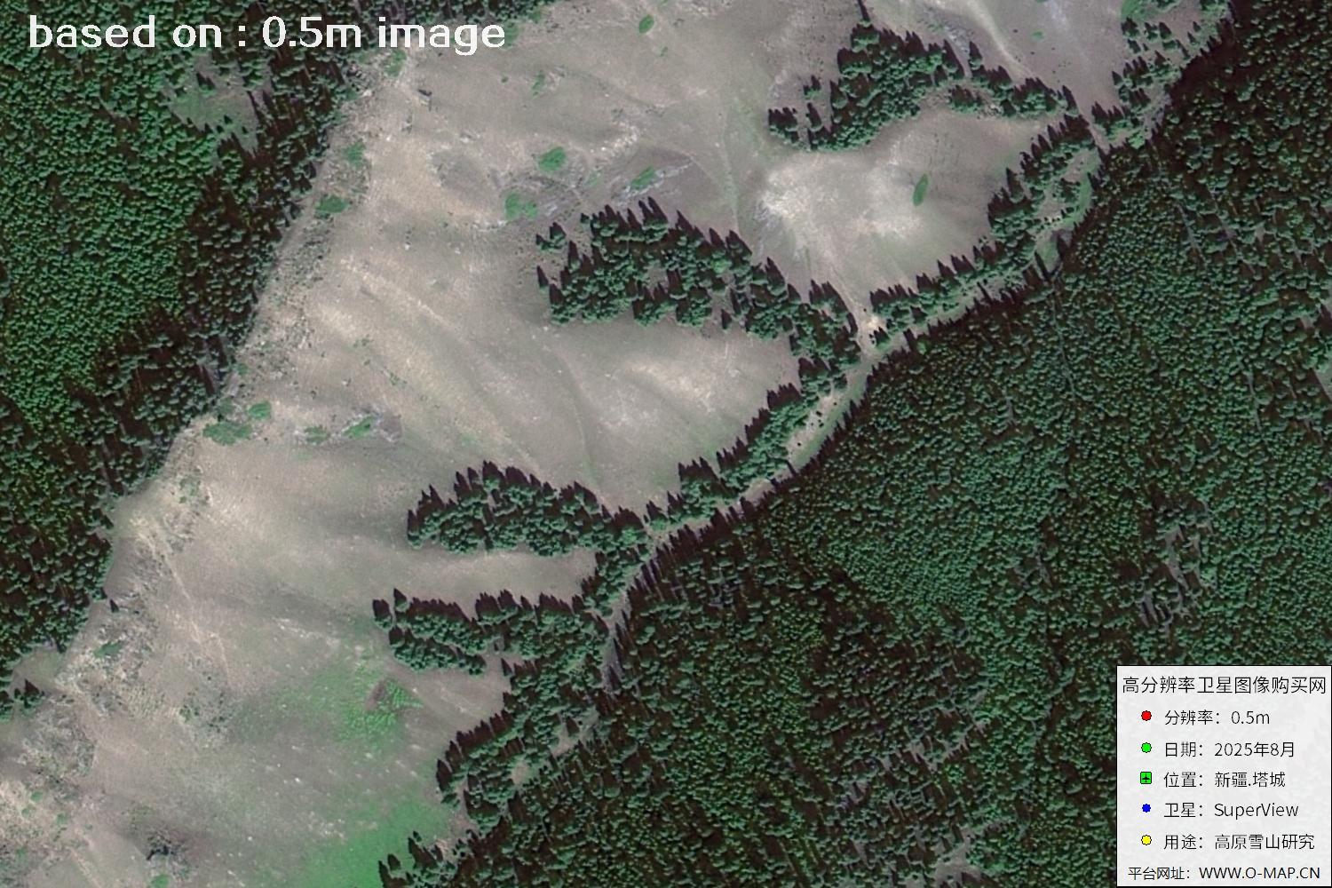 高景卫星拍摄的新疆塔城0.5米卫星图像