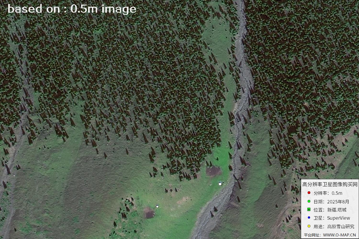 高景卫星拍摄的新疆塔城0.5米卫星图像