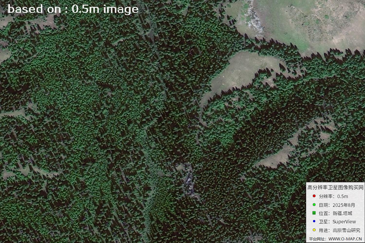 高景卫星拍摄的新疆塔城0.5米卫星图像