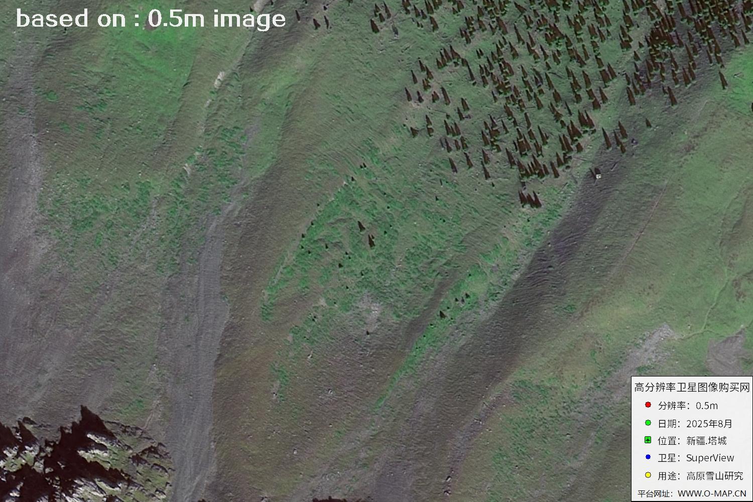 高景卫星拍摄的新疆塔城0.5米卫星图像