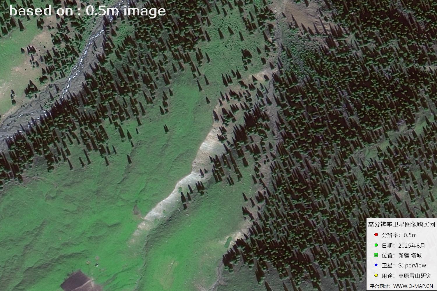 高景卫星拍摄的新疆塔城0.5米卫星图像