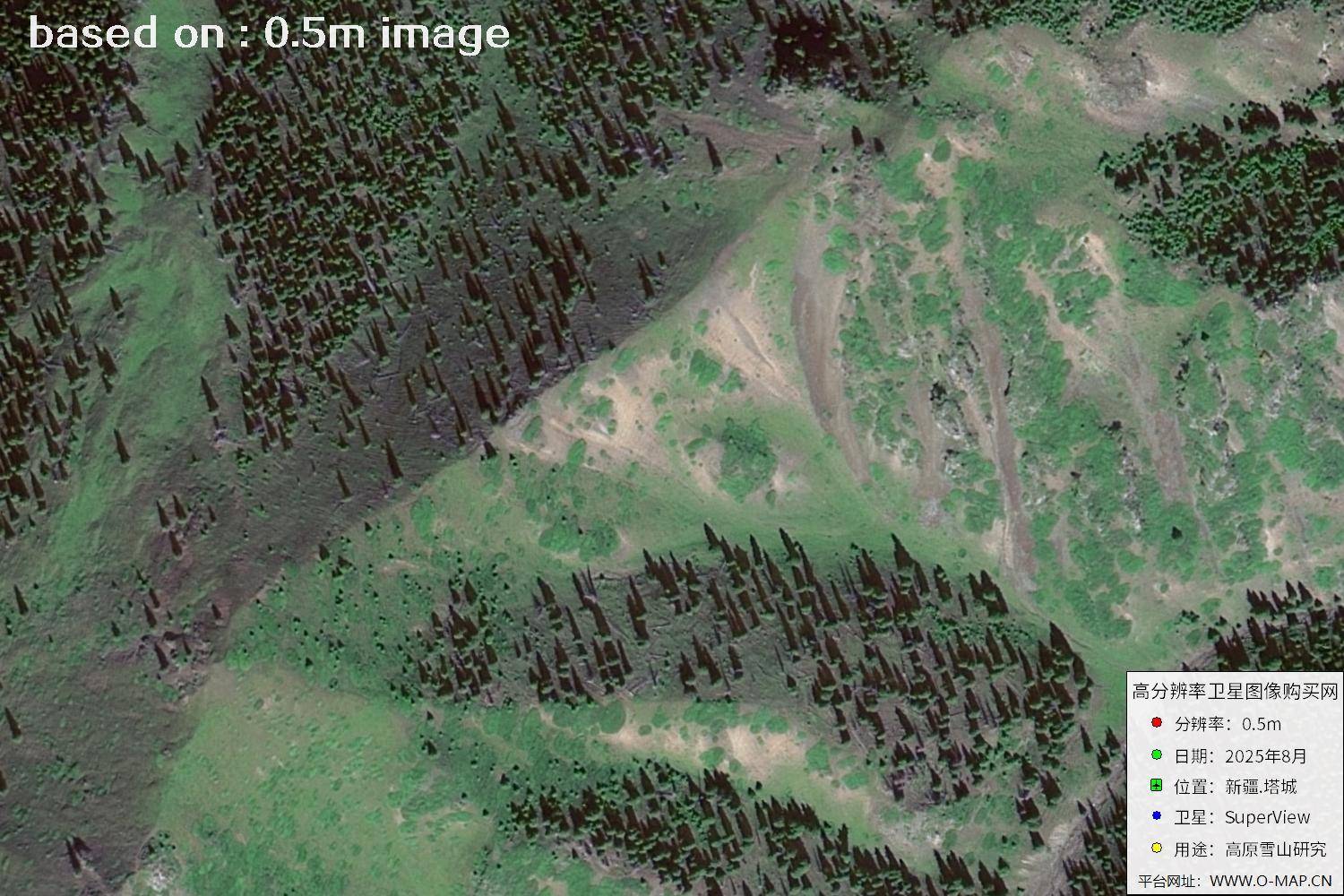 高景卫星拍摄的新疆塔城0.5米卫星图像