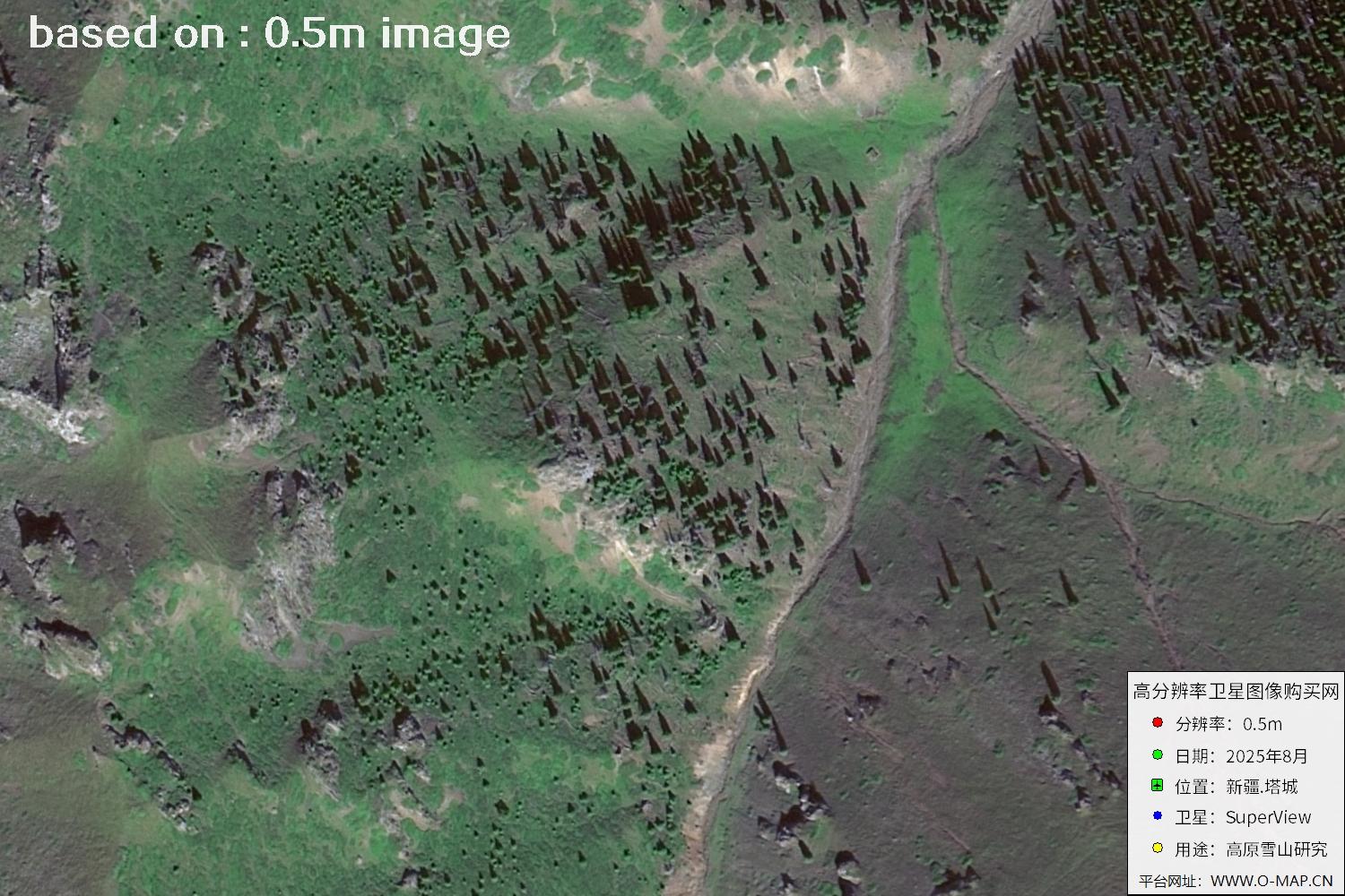 高景卫星拍摄的新疆塔城0.5米卫星图像