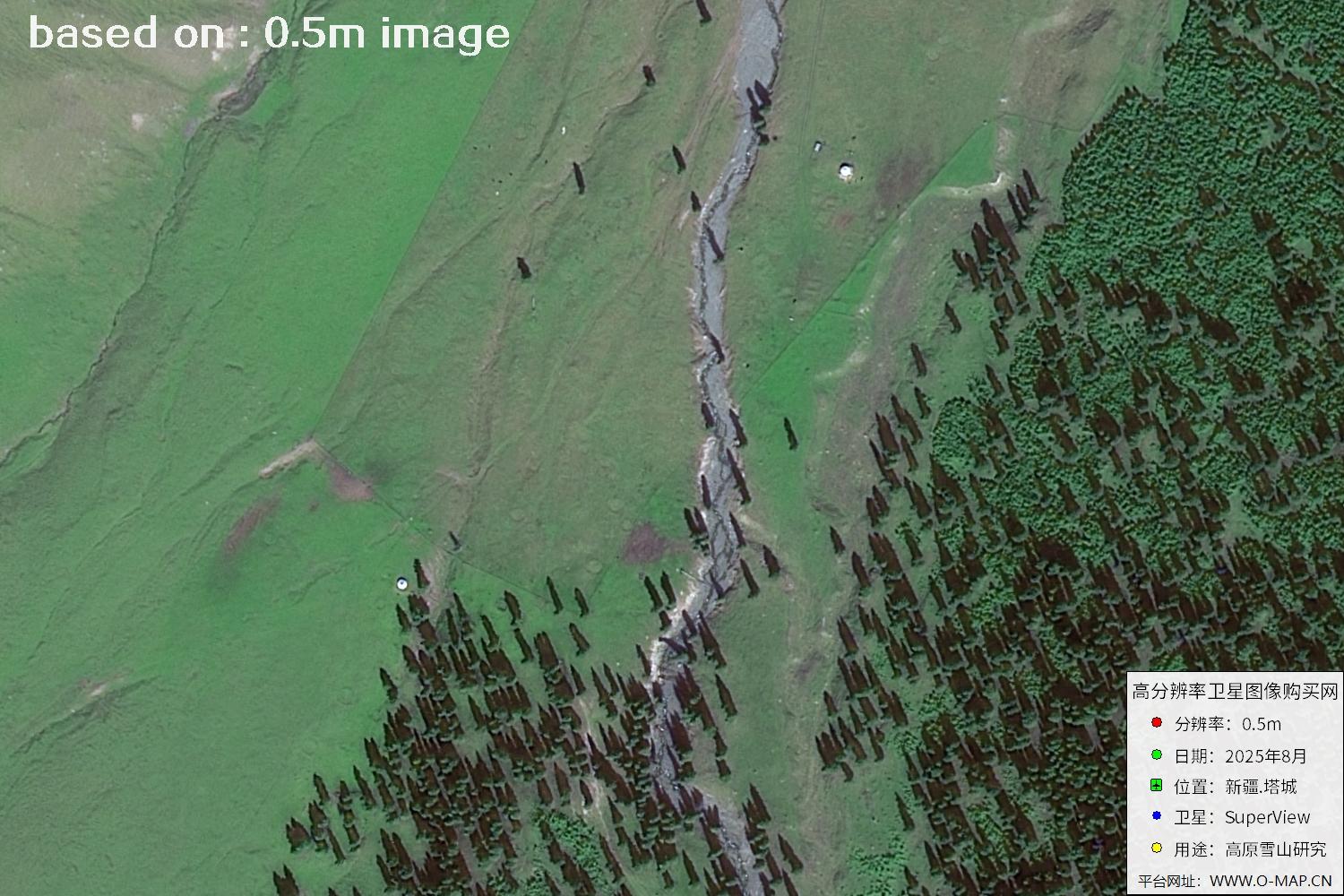 高景卫星拍摄的新疆塔城0.5米卫星图像