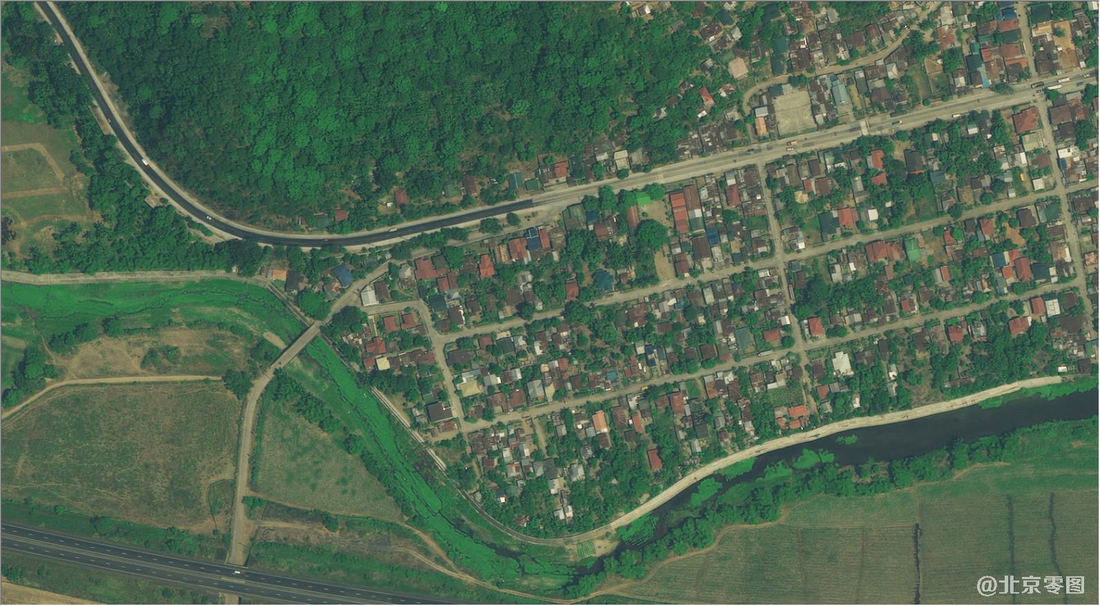 5米分辨率卫星图-农村房屋