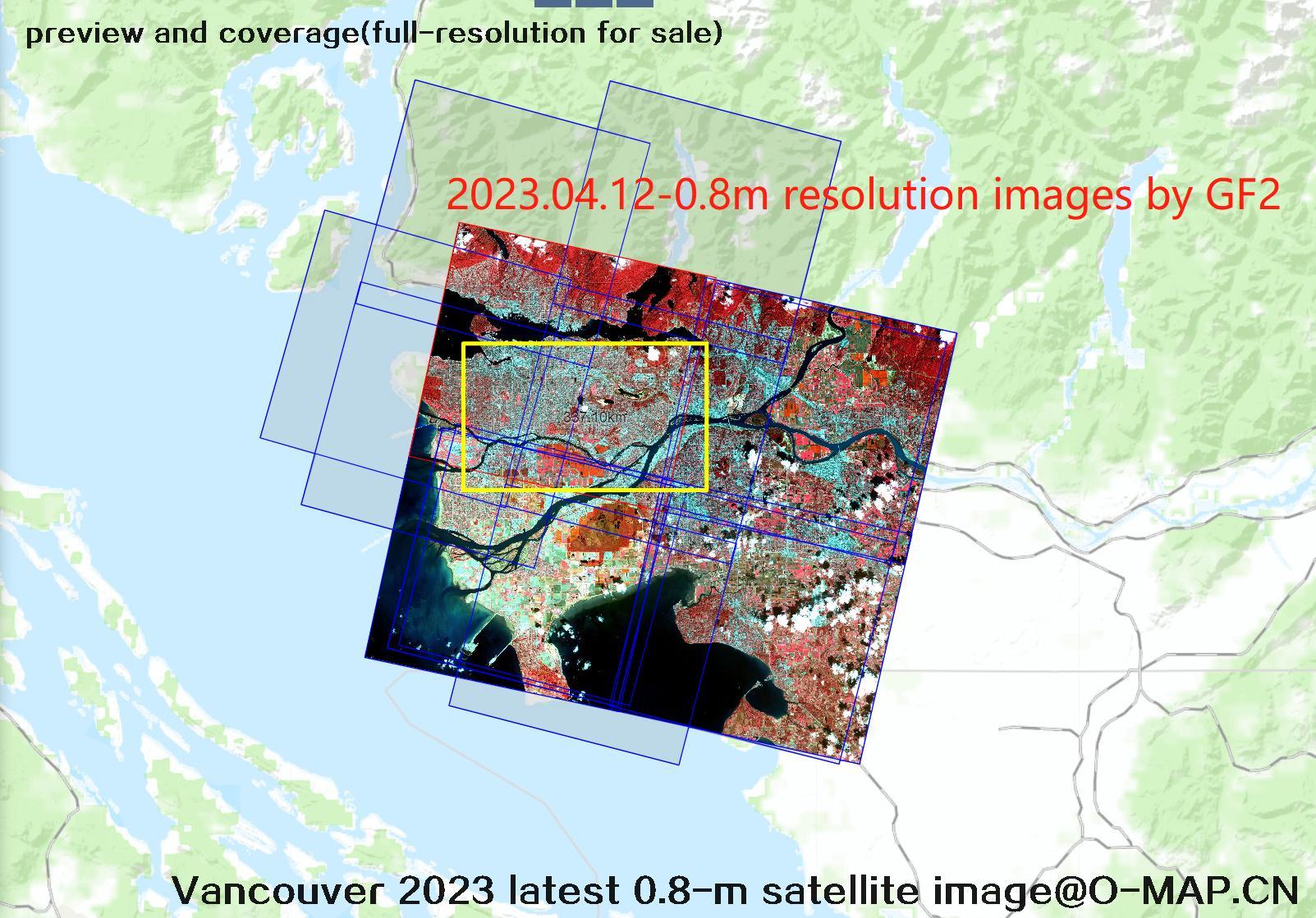 2023 The latest 【0.3-0.5-0.75-0.8-2】 meter  resolution satellite images of Vancouver, Canada