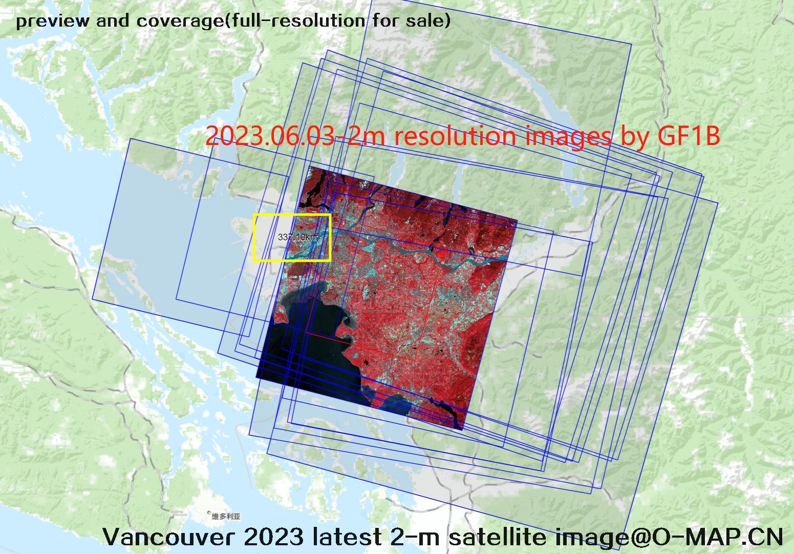2023 The latest 【0.3-0.5-0.75-0.8-2】 meter  resolution satellite images of Vancouver, Canada