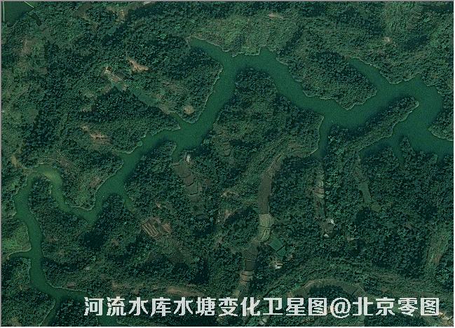 河流水库水塘变化卫星图