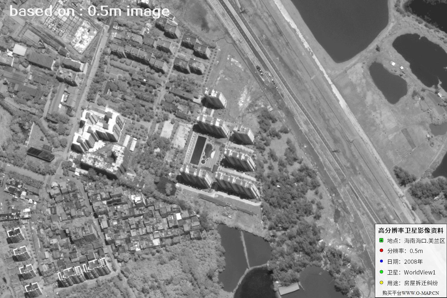 海口市美兰区2008年WorldView1卫星图像