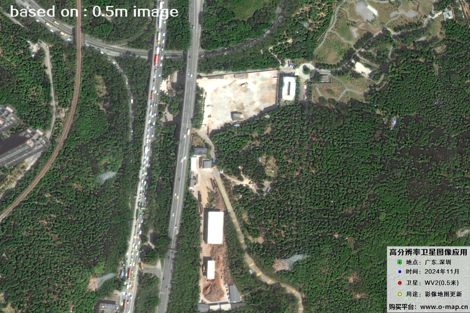WorldView2卫星2024年11月份拍摄的深圳市0.5米卫星图像