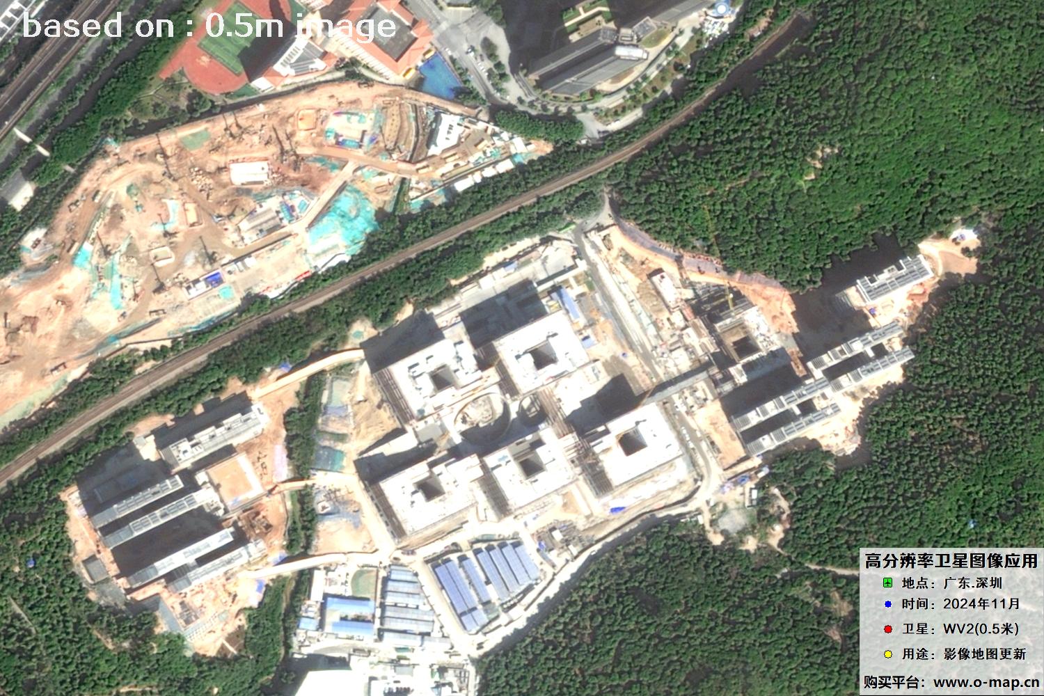 WorldView2卫星2024年11月份拍摄的深圳市0.5米卫星图像