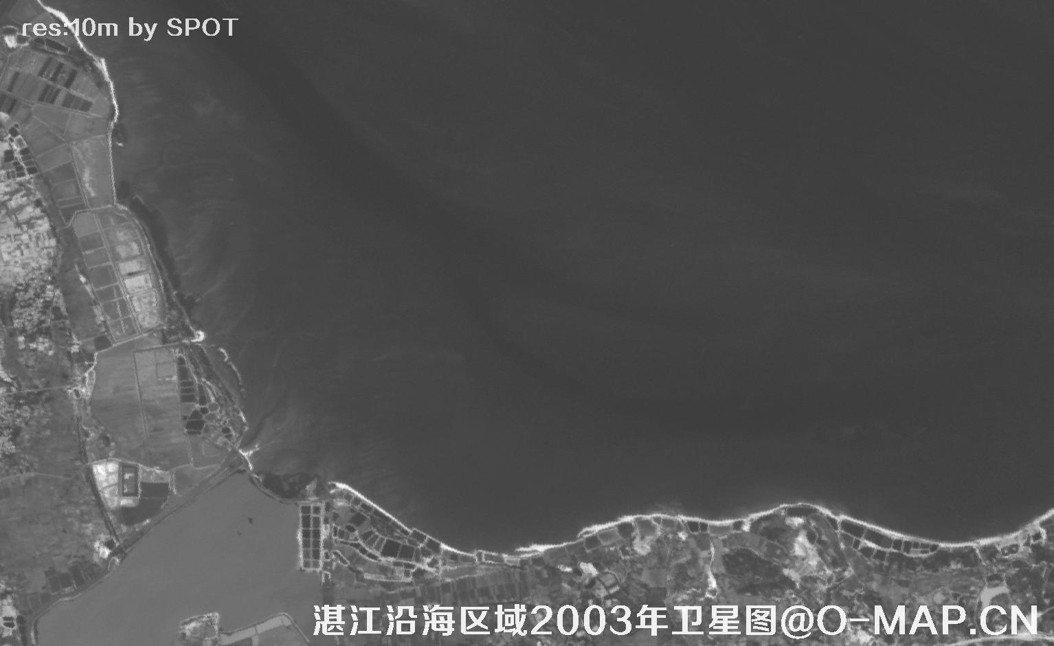 广东省湛江沿海区域2003年历史影像图