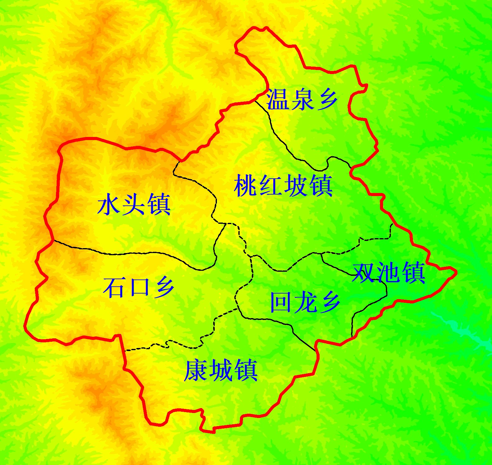 山西省高光谱卫星影像数据-交口县林业卫星遥感监测图-DEM数字高程模型图（9）