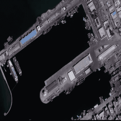 Pleiades卫星拍摄的码头卫星影像图