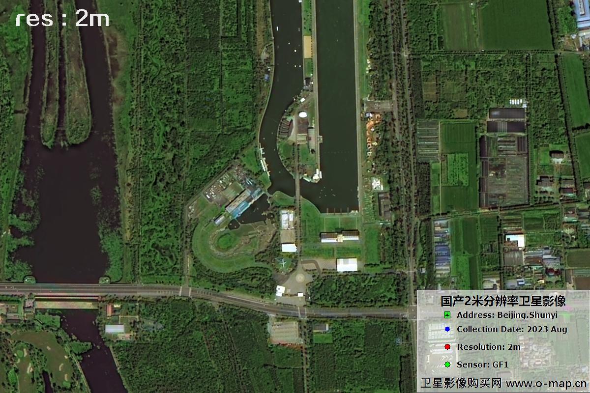 2米分辨率GF1号2023年拍摄的北京市顺义区影像图
