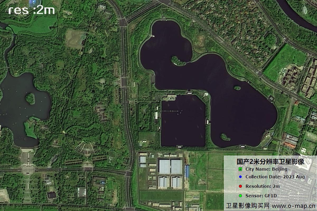 GF1D卫星2023年8月份拍摄的北京市亦庄2米分辨率影像图
