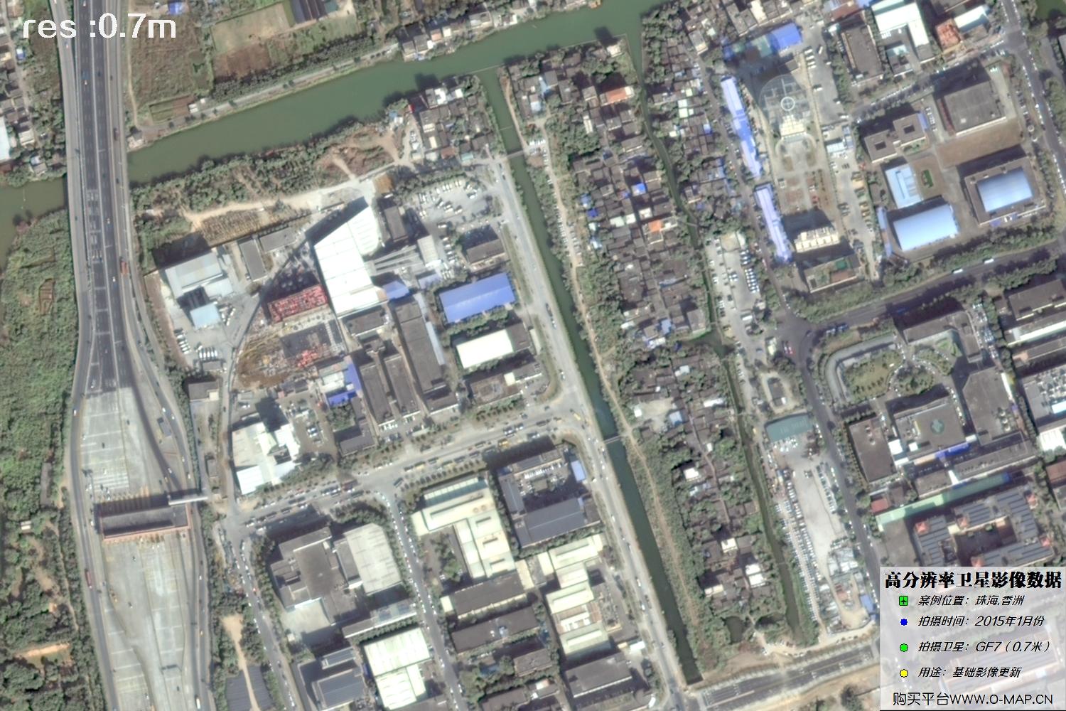 珠海市香洲区2025年1月份高分七号卫星图像