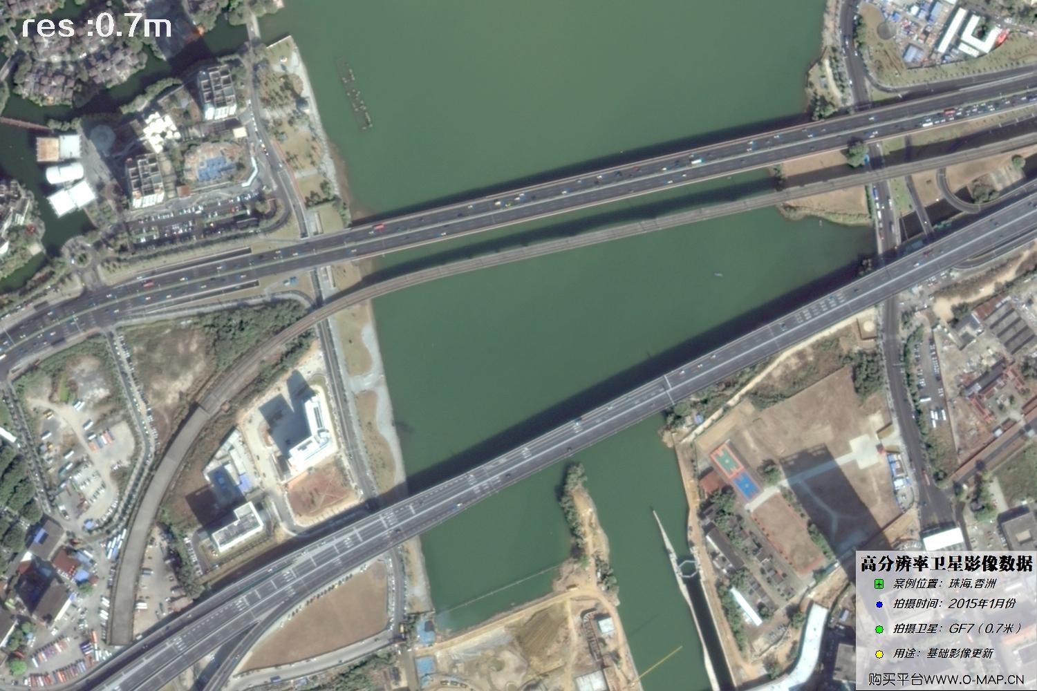 珠海市香洲区2025年1月份高分七号卫星图像