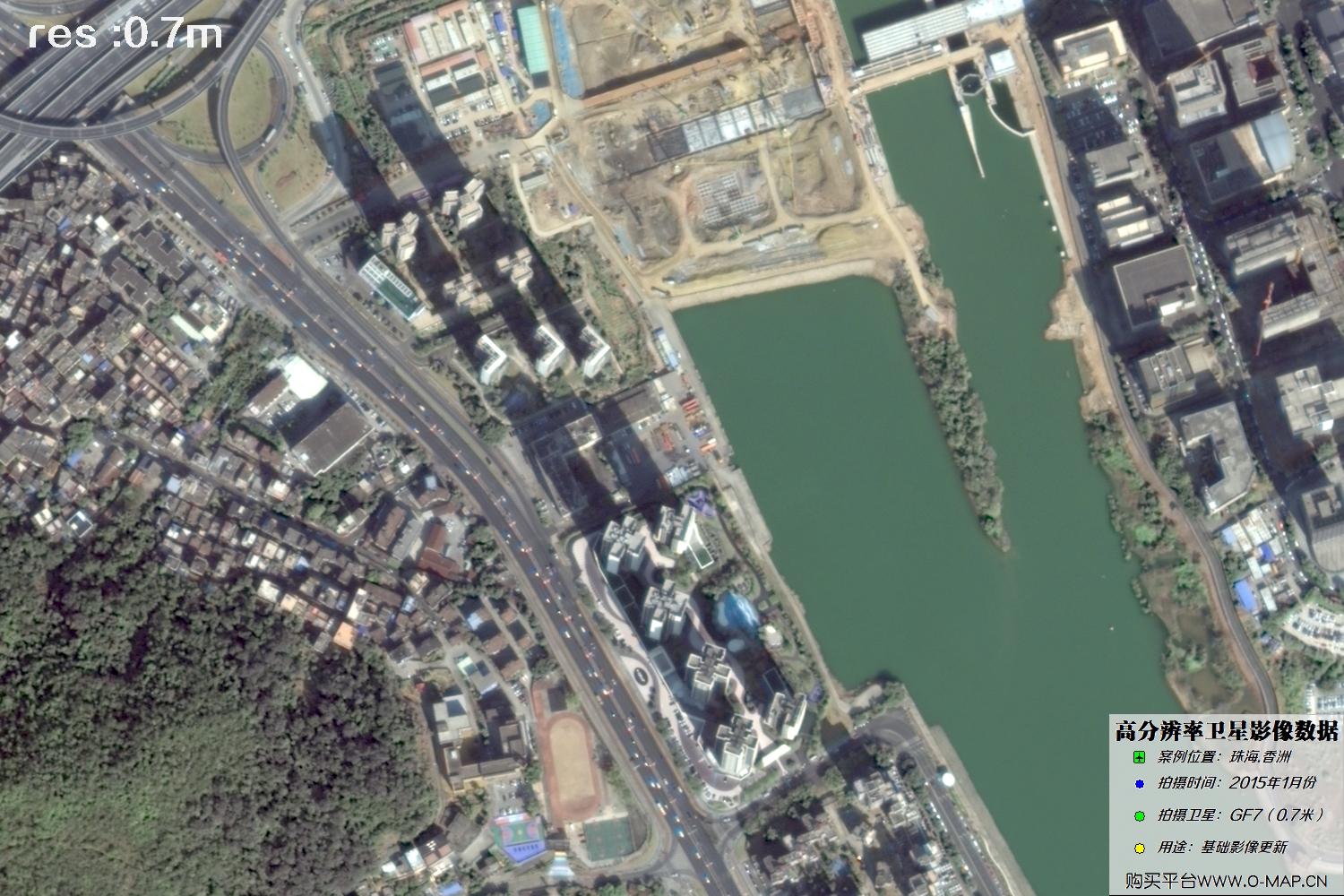 珠海市香洲区2025年1月份高分七号卫星图像