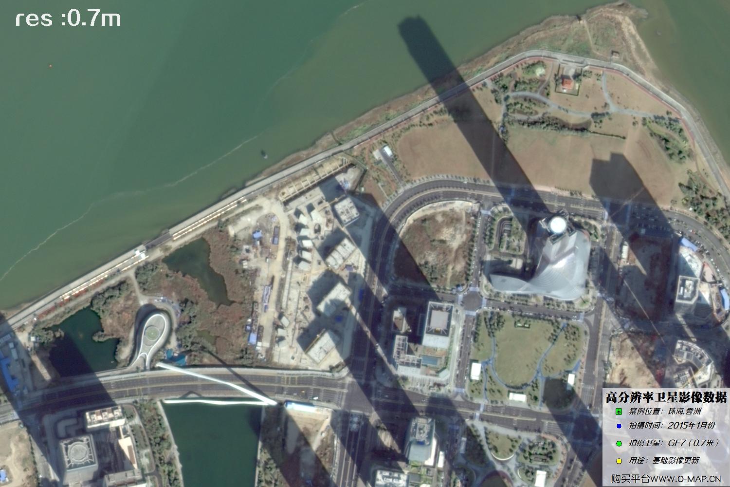 珠海市香洲区2025年1月份高分七号卫星图像