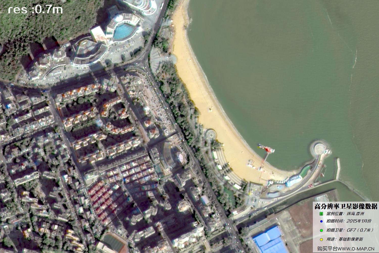 珠海市香洲区2025年1月份高分七号卫星图像