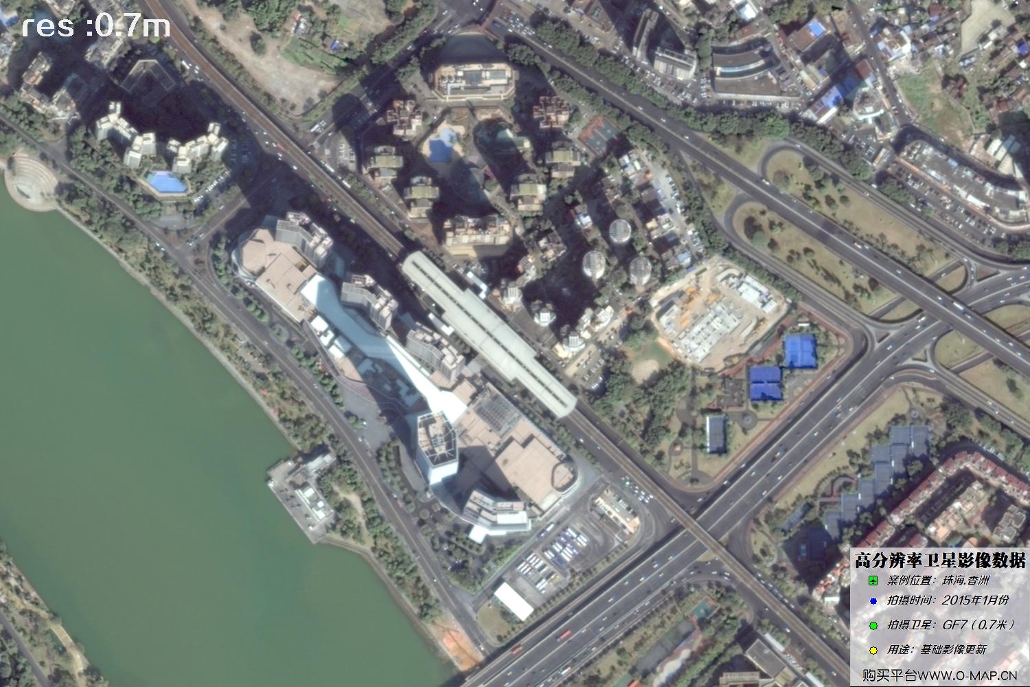 珠海市香洲区2025年1月份高分七号卫星图像