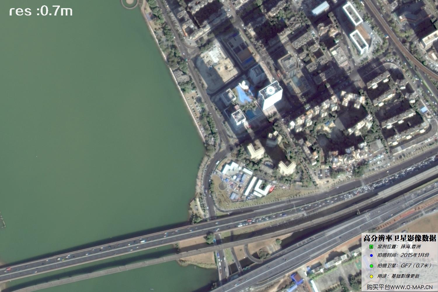 珠海市香洲区2025年1月份高分七号卫星图像