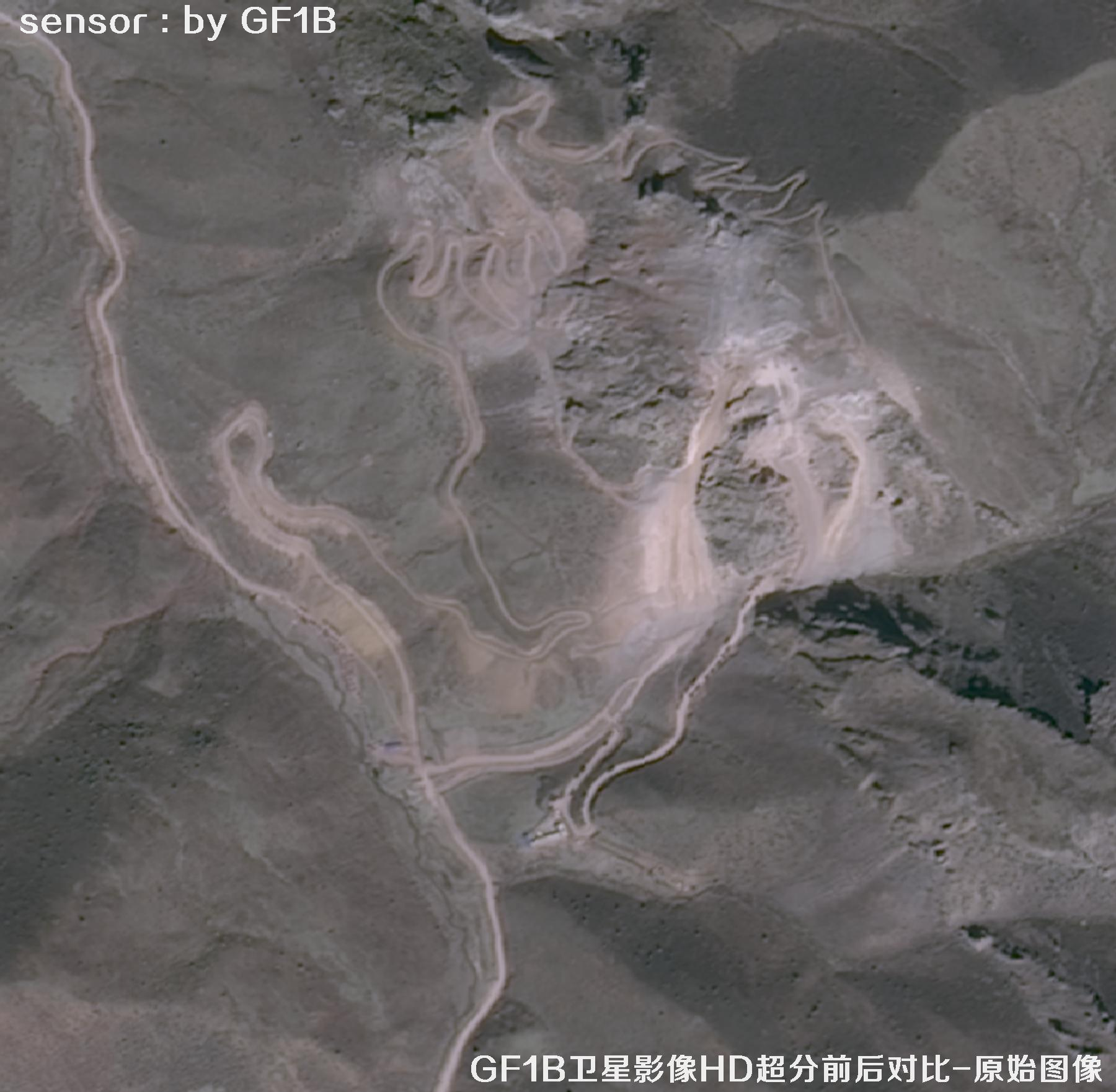 新疆矿区2米GF1B卫星影像【原始图像-HD超分产品】效果