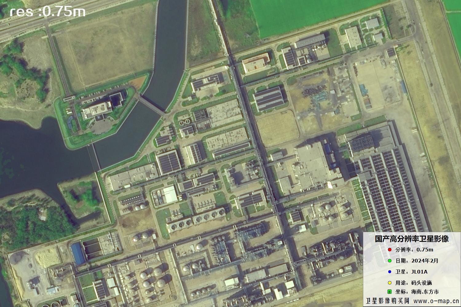 海南省东方市2024年2月份吉林一号卫星图