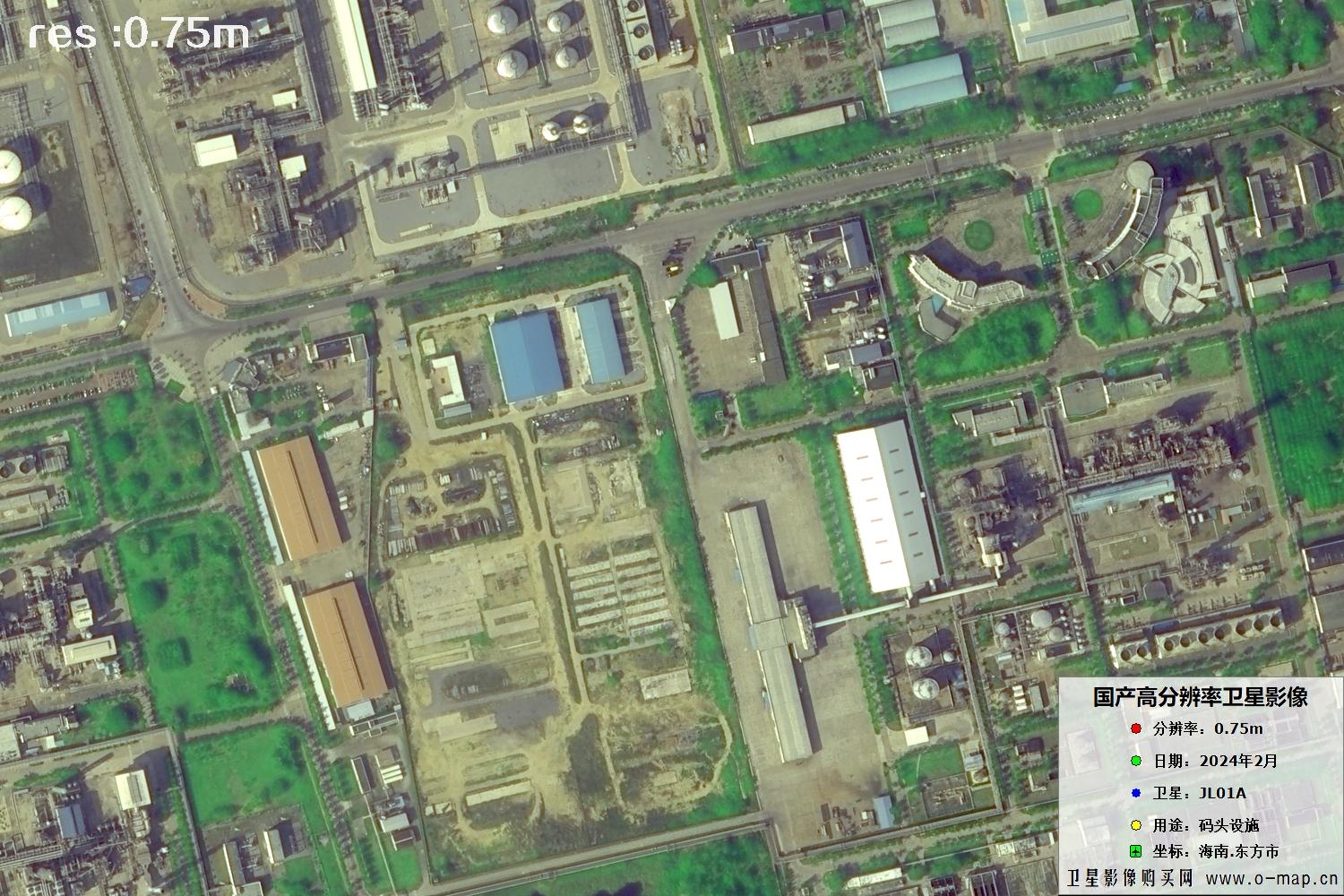 海南省东方市2024年2月份吉林一号卫星图