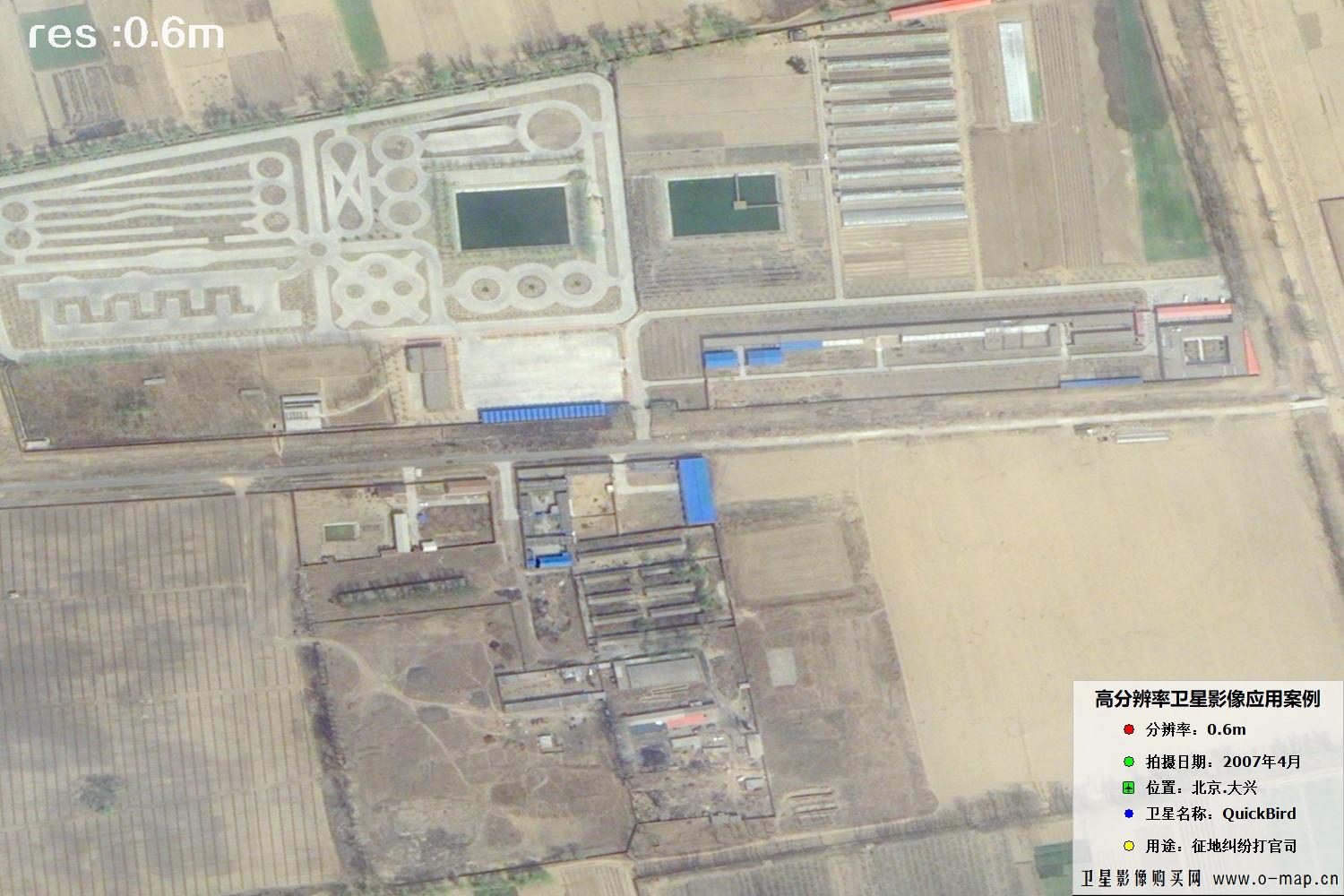 北京市大兴区2007年4月份0.6米QuickBird快鸟卫星影像图