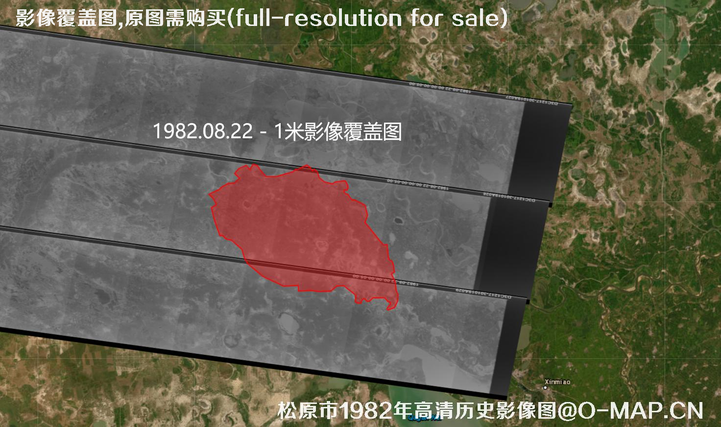 吉林松原市1982年高清历史卫星影像图片